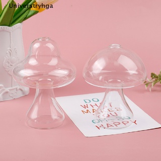 [universtryhga] jarrón de vidrio en forma de hongo hermoso transparente hidropónico florero decoración venta caliente