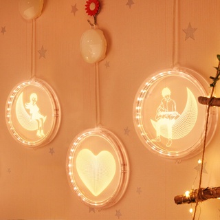 las líneas de luz led decorativas decoran las ventanas del hogar