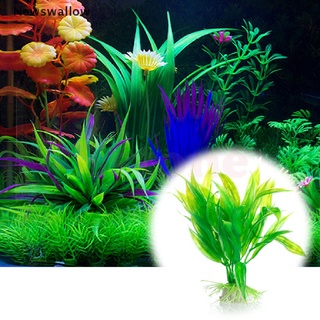 【NS】 Plastic Manmade Water Plant Grass Green 15cm Height for Aquarium 【Newswallow】