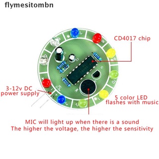fmbn cd4017 kit de luz led giratorio de control de voz colorido kit de bricolaje electrónico.