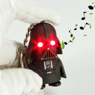1pc luz roja LED Star Wars Darth Vader con llavero de sonido Chic WeCynthia