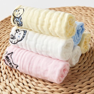 Toalla de gasa con bordado cuadrado para bebé/toalla de gasa para Saliva/toalla de lavado/toalla de leche