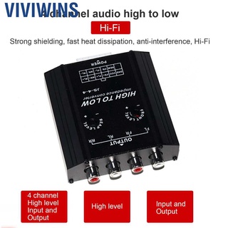 Viviwins 50W 4 canales convertidor de impedancia de Audio de alta a baja línea filtro de frecuencia (5)