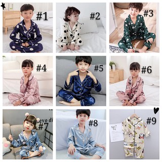 pijamas de bebé niños ropa de dormir niñas y niños ropa de dormir lunares pijamas de impresión ropa de dormir de manga larga pijamas conjunto tops+pantalones pijamas