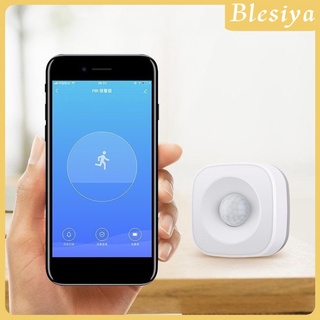 [BLESIYA] Alarma inalámbrica de seguridad para el hogar, Sensor de detección de movimiento PIR inteligente WiFi (7)