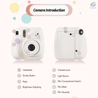 Fujifilm Instax Mini 7+ cámara instantánea Cam enfoque automático con correa de muñeca cumpleaños navidad año nuevo Festival regalo para niños niñas (3)