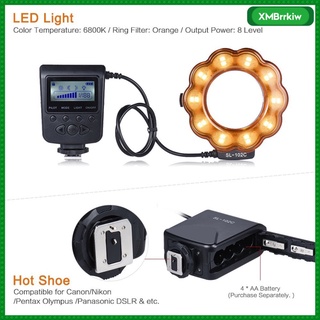 6800K Macro Ring Flash Speedlite LED Video Light For Nikon Canon Camera