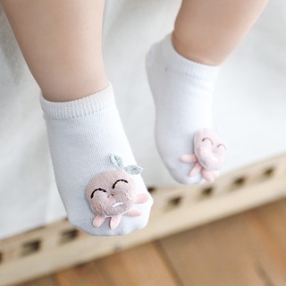 Ivanes recién nacido bebé de dibujos animados calcetines niñas niños calcetines cortos de verano calcetines de algodón delfín elefante 1 pares de niños pulpo transpirable antideslizante (3)