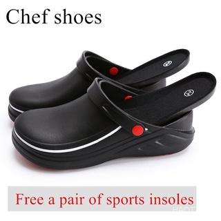 Los hombres Casual zapatos Slip-On cocina resistente al aceite impermeable Chef zapatos botas de cocina zapatos de seguridad antideslizante zapatos de Hotel zapatos de trabajo 9Zir