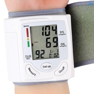 Ready pantalla LCD Monitor de presión arterial medidor de pulso de muñeca automático Digital Pulsometer esfigmomanómetro familiar diagnóstico