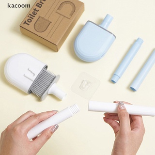 kacoom juego de cepillos de inodoro con soporte de silicona para baño creativo juego de cepillos de limpieza cl