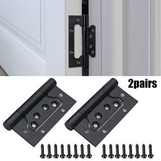 Door Hinges Door Flush Heavy Duty Hinges Stainless Steel Tool W/ Screws (3)