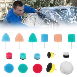 16pcs coche pulido almohadillas Mini esponja pulido almohadilla conjunto de taladro eléctrico de espuma de pulido accesorios de la máquina