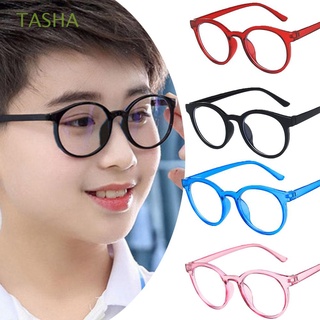 tasha transparente gafas niños espejo plano gafas marco redondo anti-azul luz moda retro niños niños/multicolor