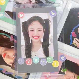 Jamjam PVC permiso de trabajo caso de la tarjeta Toploader titular de la tarjeta Kpop Idol Photocard Protector (8)