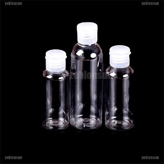 @sun 3Pcs 50/60/100ml botellas transparentes loción de viaje champú líquido contenedor de maquillaje (7)