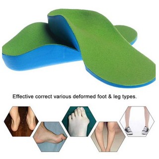 1 par de plantillas de soporte de arco ortopédico profesional para niños, pie plano, cojín de zapato