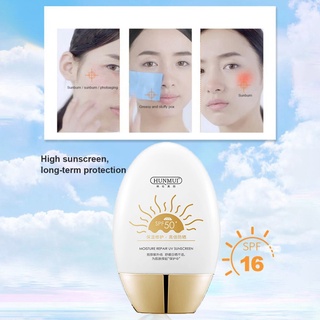 hunmui protector solar crema protector facial solar bloqueador solar spf50+++ blanqueamiento facial hidratante crema blanqueadora 60ml (3)