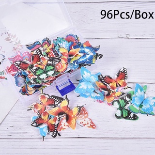 {FCC} 96 piezas de flores de mariposa mixtas comestibles, papel de arroz, decoración de pasteles {akindofstar.cl}