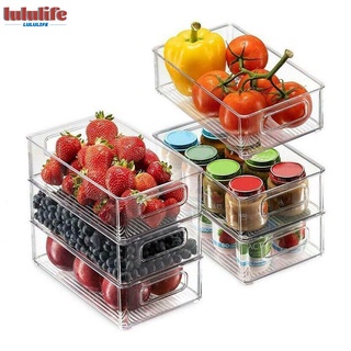 Caja De Almacenamiento De Alimentos Nevera Con Mango Para Refrigerador Congelador Cocina Organizador Cajas/lululife (1)