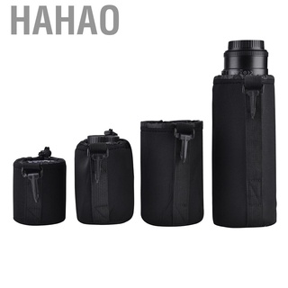 Hahao - bolsa de almacenamiento para lentes de cámara, color negro, a prueba de golpes, ligera