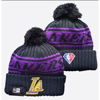 Original Nba Beanies Lakers La Beanie Hat Black Friday Roupa Bonnie Woolen Knitted s Winter Warm Topi Travel Ski Cap U0908