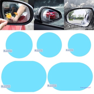 ~ Espejo retrovisor de coche a prueba de lluvia película antiniebla transparente pegatina protectora antiarañazos impermeable espejo ventana película para coche