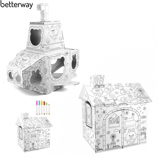 Betterway juguete educativo práctico papel casa Graffiti pintura juguete forma creativa para niños