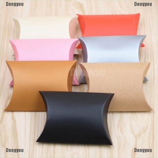 <dengyou> 50 bolsas de papel artesanal caja de almohada regalo pastel pan caramelo boda fiesta favor bolsa