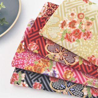 Japón importó algodón bronceado tela de estilo japonés Sakura Maru ropa de crisantemo ropa para niños kimono cheongsam camisa hecha a mano DIY