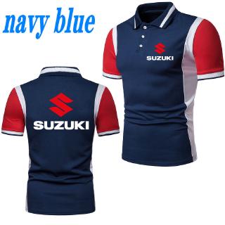 Verano de los hombres de la nueva moda Suzuki Polo camisetas de motociclo equipo carreras camisas empalme Slim Fit camiseta de solapa (3)
