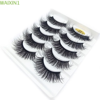 NIUYOU SKONHED 5 Pairs Woman's Fashion False Eyelashes Handmade Crisscross Eye Lash Extension Eye Makeup Tools Natural Long Fluffy Multilayers Wispy Flared 6D Faux Mink Hair