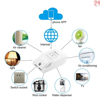 SONOFF TH10 10A/2200W Smart Wifi interruptor monitoreo de temperatura humedad Kit de automatización del hogar inalámbrico funciona con Amazon Alexa y para Google Home/Nest (3)