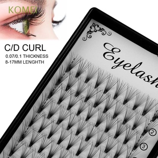 Komei SKONHED 12 líneas 3D/5D/10D/20D hecho a mano aplicar rápidamente C/D Curl pestañas postizas extensión Individual de pestañas