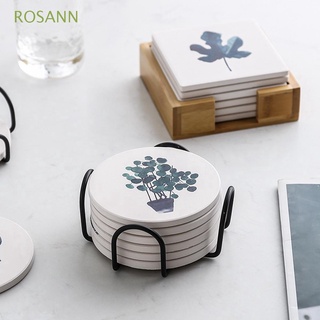 ROSANN Home Decoration Table Mat Tea Drink Placemats Ceramic Cork Coasters Non-Slip Trivet Coffee Cup Heat Resistant Natural Nordic Style Mug Pad