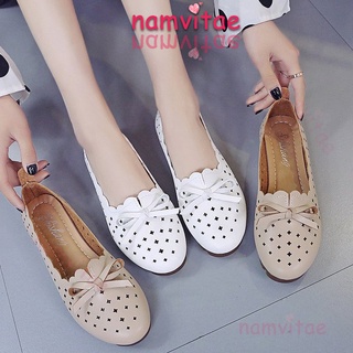 Namvitae moda Causal mujeres sandalias planas lunares malla arco transpirable sandalia para señoras (zapatos huecos pequeños de un tamaño)