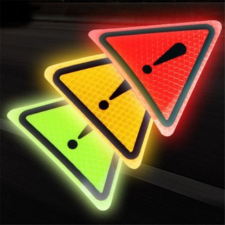 triángulo advertencia pegatina reflectante marca reflectante señales seguras precaución coche pegatinas motocicleta bicicleta pegatinas (1)