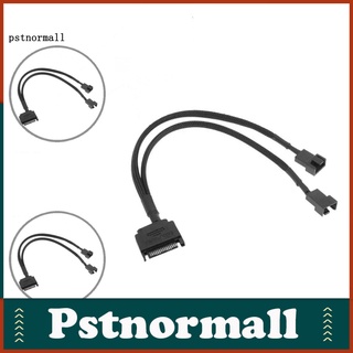 Pstnormall SATA 15Pin a 2 vías 3Pin 4Pin ventilador de ordenador adaptador de alimentación Cable de extensión