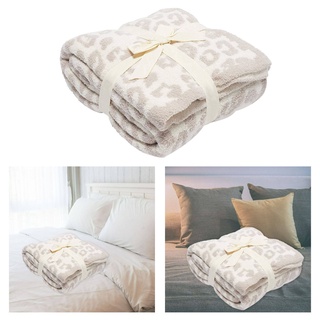 manta de franela suave fuzzy leopard patrón acogedor manta para sofá cama