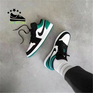 『FP•Shoes』 Nike Air Jordan 1 bajo AJ1 negro y verde dedos de los pies bajos zapatos de baloncesto baja parte superior zapatillas de deporte pareja modelos mujeres estudiantes pareja pareja deportes y ocio -113 (8)