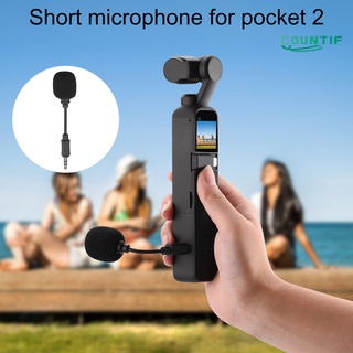 countif mini micrófono portátil de 3,5 mm accesorio de cámara de mano para dji osmo pocket 2