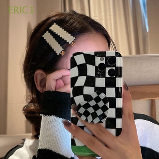 ERIC1 Elegant Checkerboard Hairpin Cute Hair Accessories Korean Style Barrettes Wave Sweet Square Girl Duckbill Clip Simple Women Hair Clips