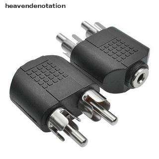 [heavendenotation] 3,5 mm hembra jack a 2 dual rca macho y divisor adaptador de audio convertidor