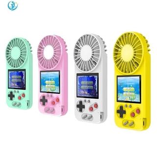 [nuevo disponible] consola de juegos portátil con ventilador USB pantalla a Color 500 en 1 consola de juegos Retro consola de juegos con Mini ventilador Personal para niños adultos