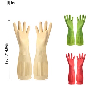 jijin 2021 guantes de limpieza de goma de silicona para lavar platos 1 par.