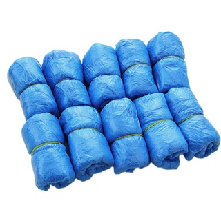HEEC 100PCS Waterproof Boot Covers Plastic Disposable Shoe Covers Overshoes
