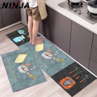 alfombra de cocina moderna antideslizante para el hogar, diseño de dibujos animados, alfombra suave, baño, tira larga, absorción (1)
