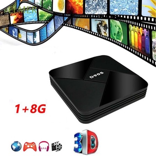 Elmer 4K TV Box 1GB+8GB reproductor multimedia Smart TV Box D905 2.4G Amlogic HDMI soporte 3D Quad Core TV receptores
