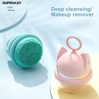 superain 1 set dispositivo de limpieza soft-touch 3 modos ipx5 impermeable silicona eléctrico exfoliante cepillo facial para el cuidado de la piel