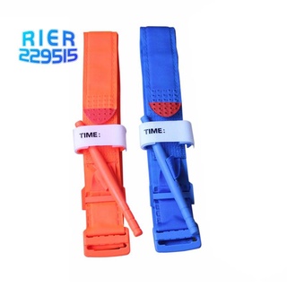 Outdoor Hiking Portable First Aid Quick Slow Release Buckle One Hand Emergency Tourniquet Strap Orange